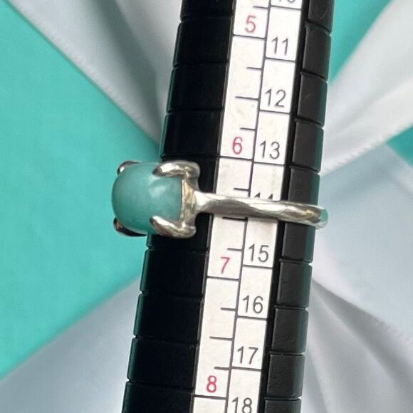 Tiffany & Co. Retired Paloma Picasso's Sugar Stack Amazonite Ring -Sz 6.5 - Picture 4 of 16